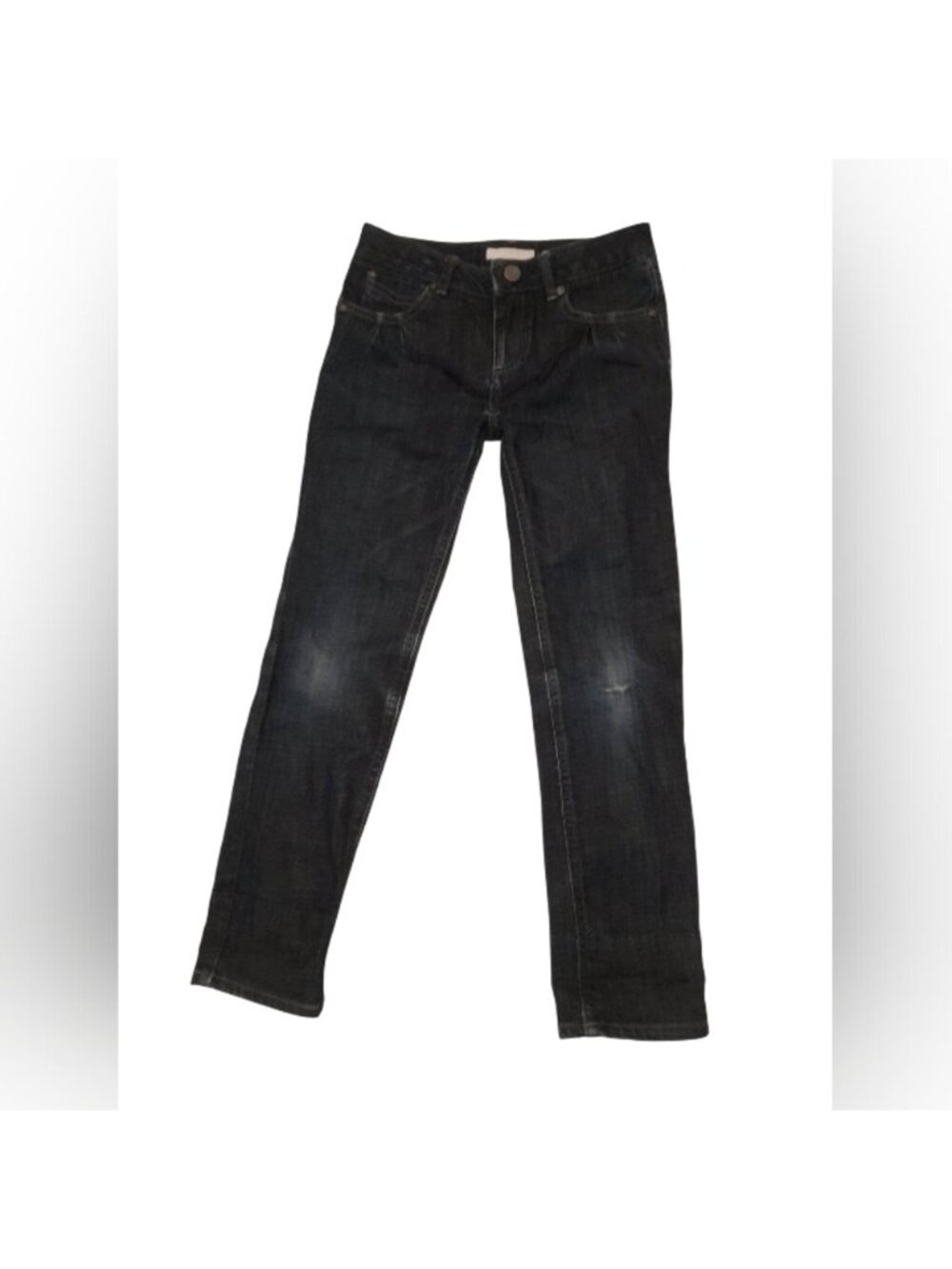 Burberry Kids Denim Straight Leg Distressed Jeans